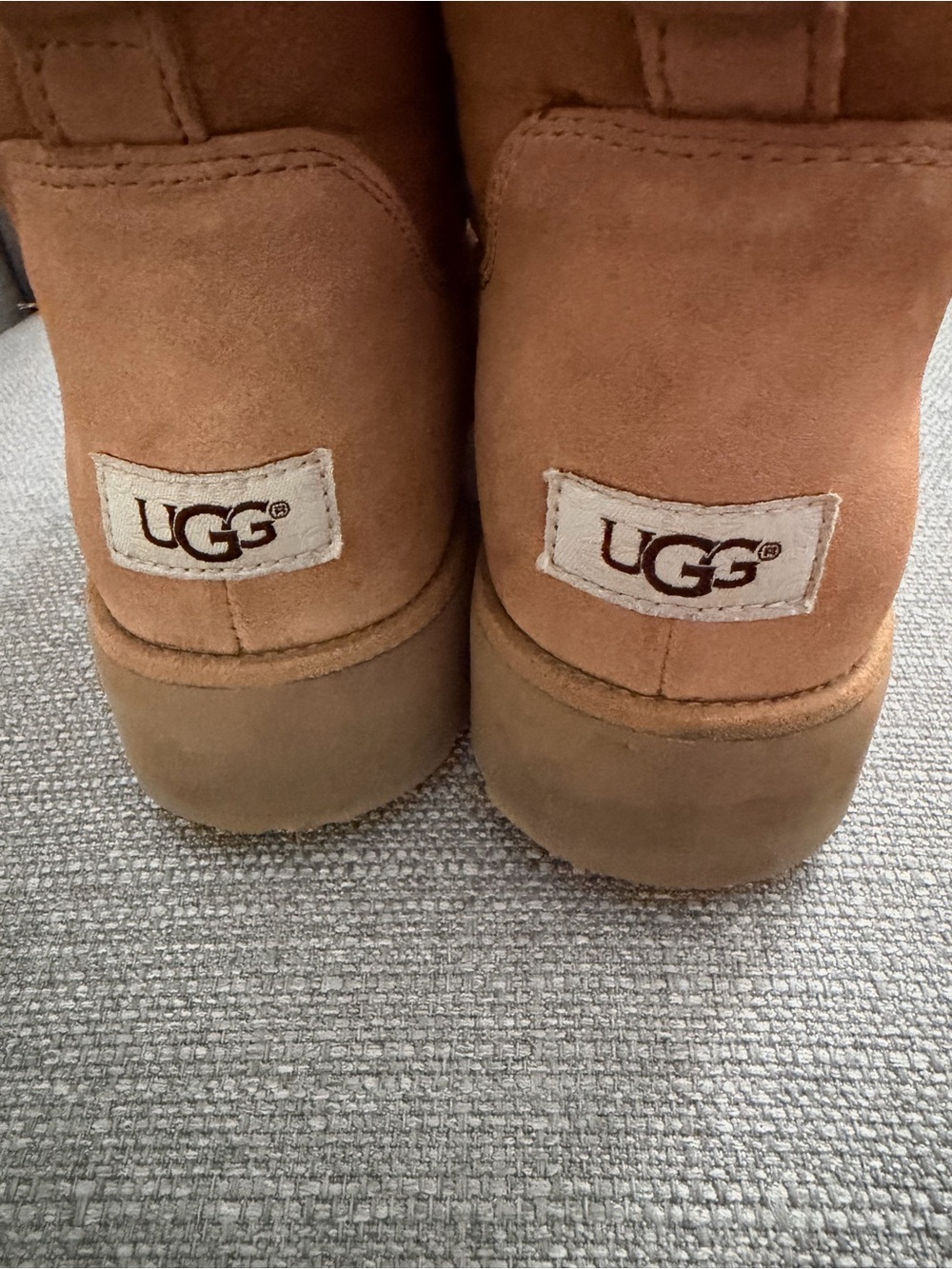 UGG Women's Tan Suede Ankle Boot with Pull Tab - Picture 5 of 9